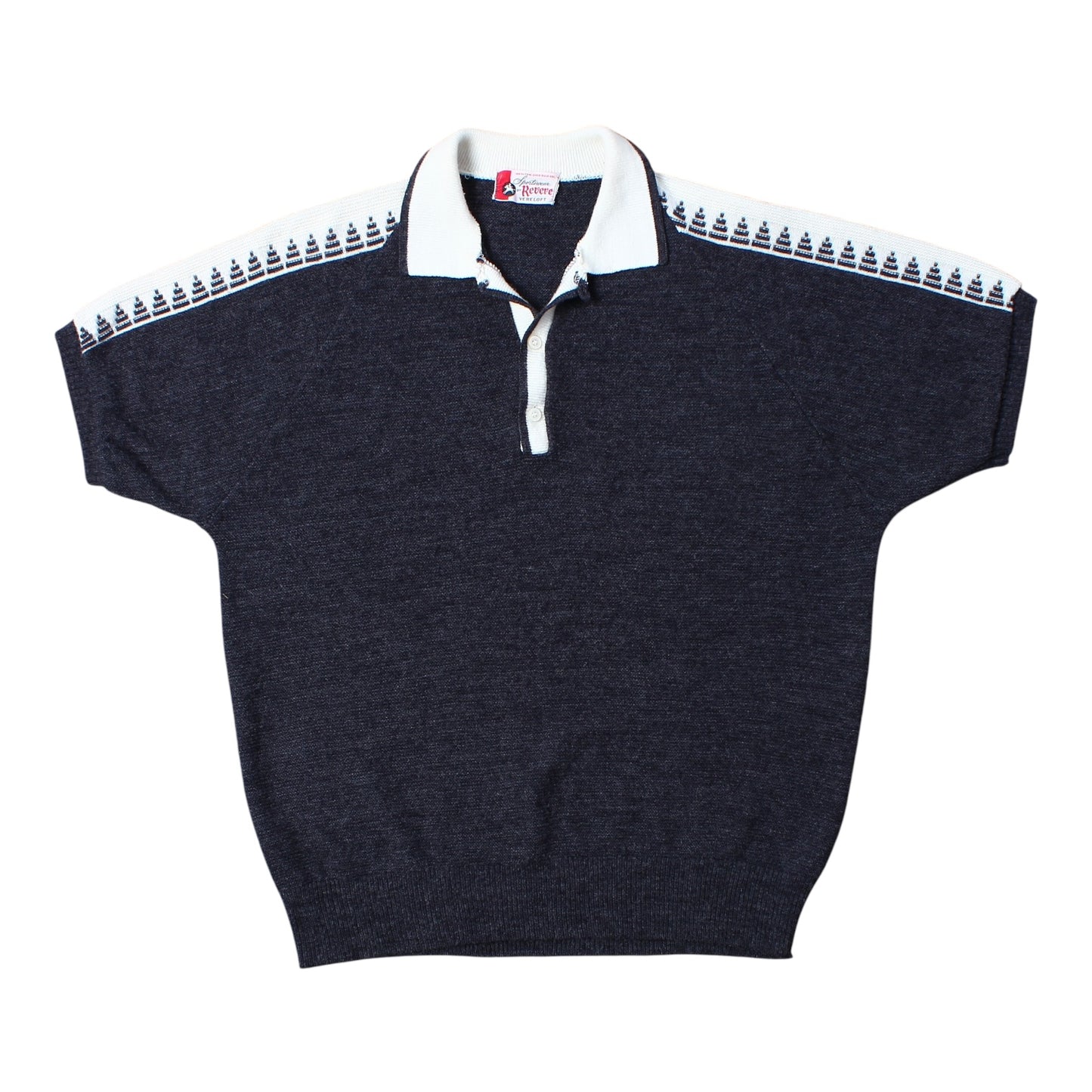 60s Orlon knit polo large