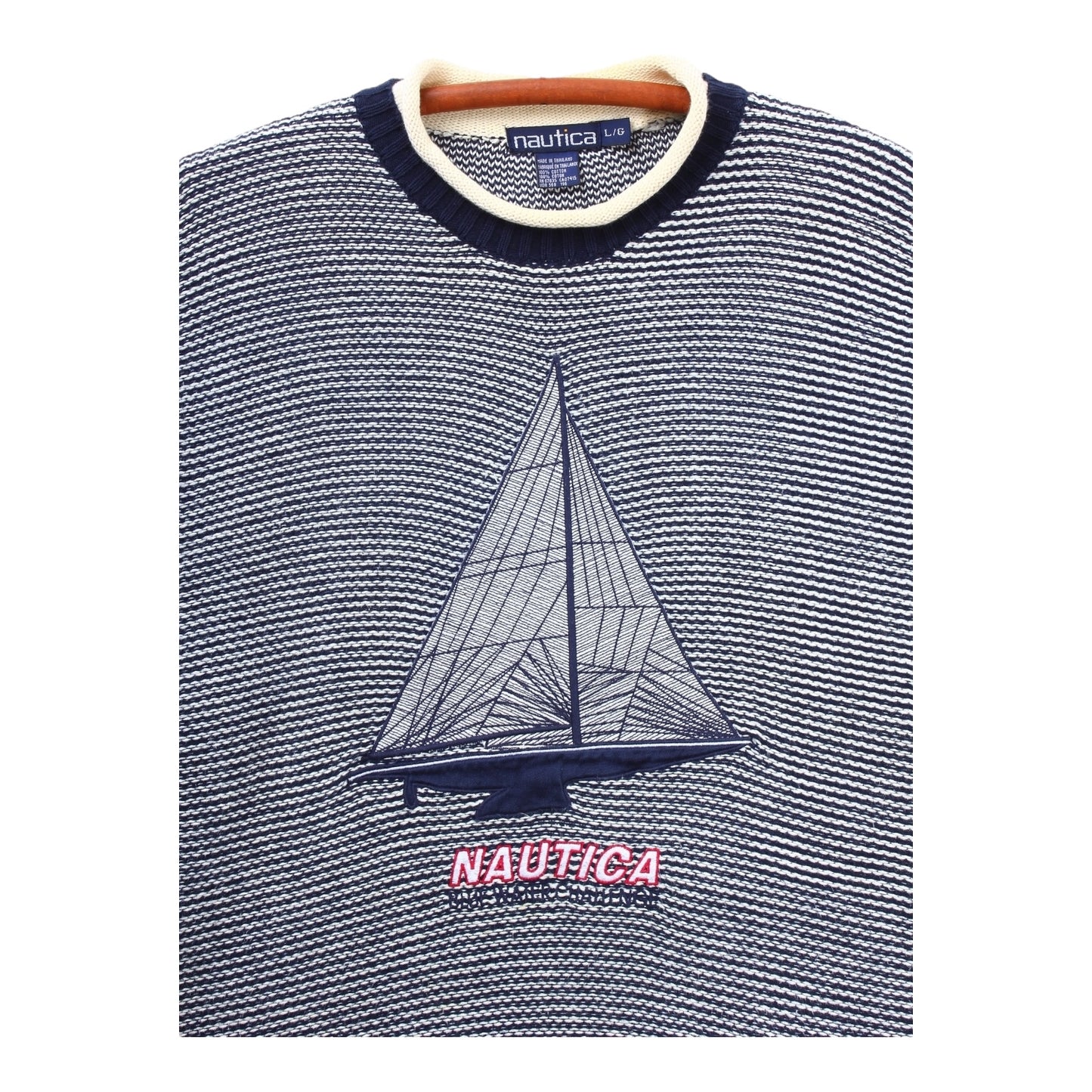 90s Nautica sailboat rollneck large
