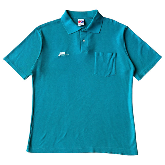 80s Plano fish tackle pocket polo shirt small