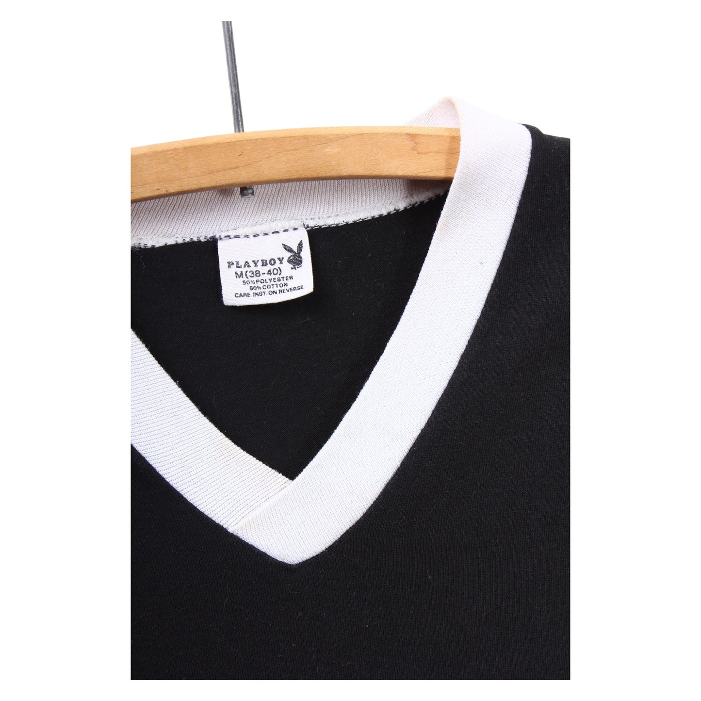 70s Playboy v neck tee Small