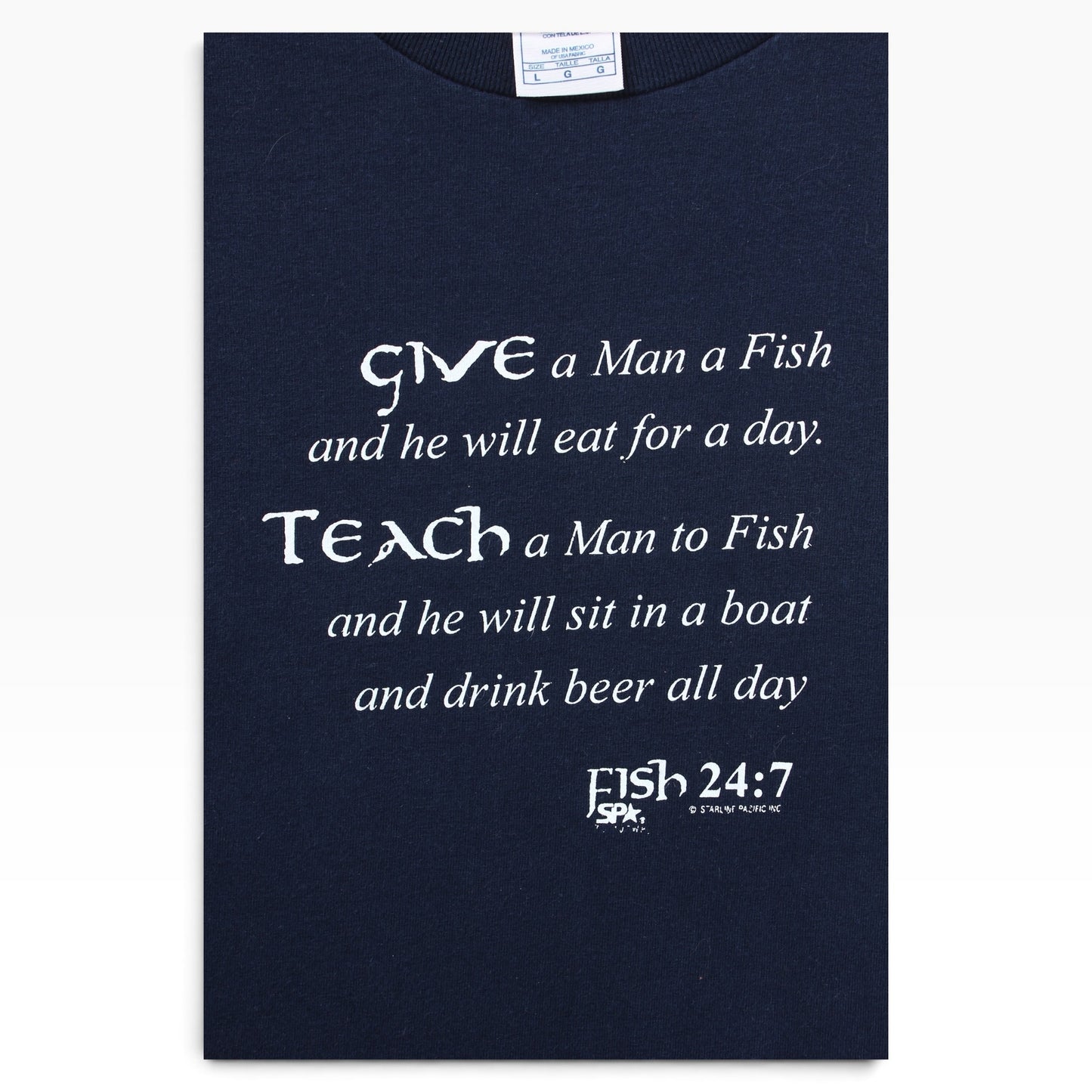 give a man to fish tee large
