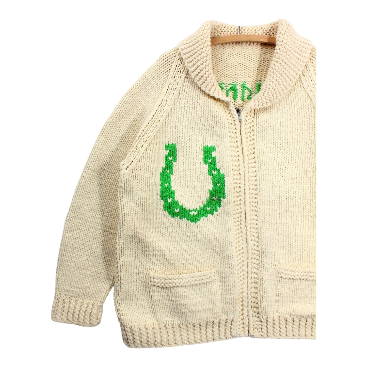 60s Newmar Arabian wool cowichan style sweater XXL