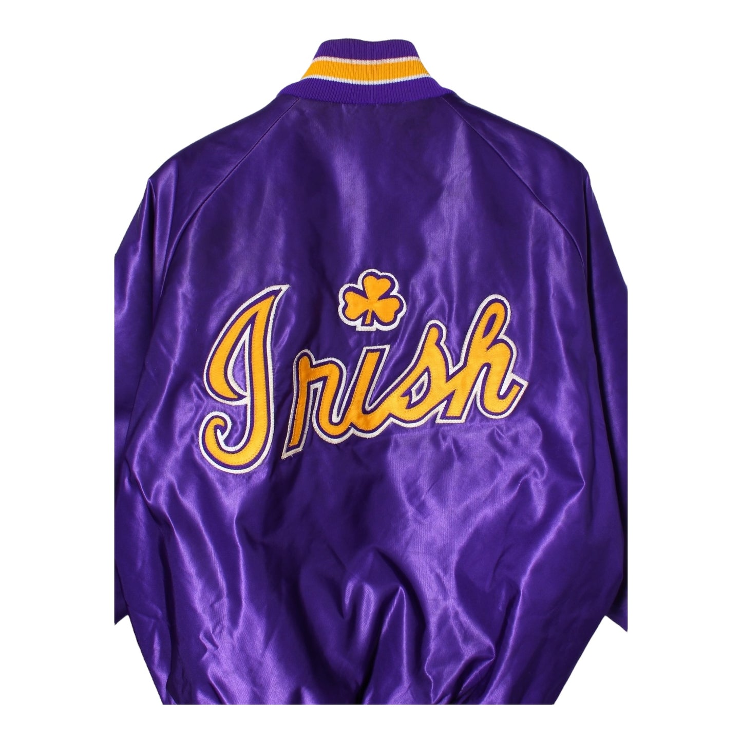 90s Irish notre dame satin jacket XL