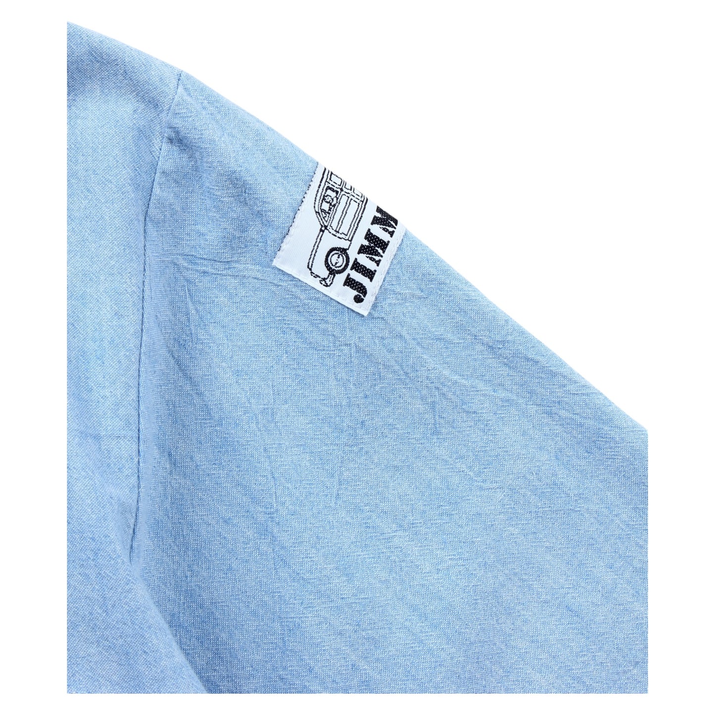 80s Jimmy’z chambray beach shirt slit back large