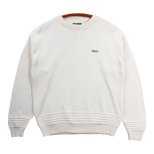 80s ZIPPO cotton sweater XL