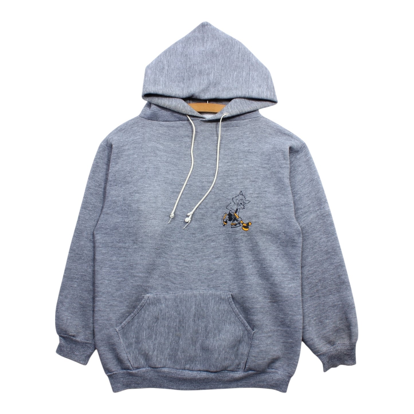 70s Russell wolf hockey hoodie Small