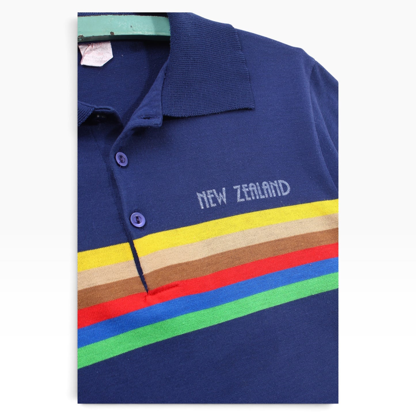 80s New zealand rainbow polo small