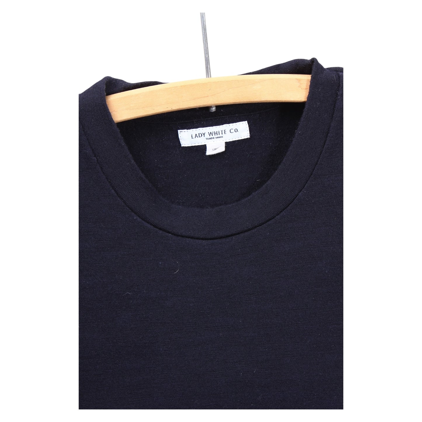 Lady white merino wool tee large