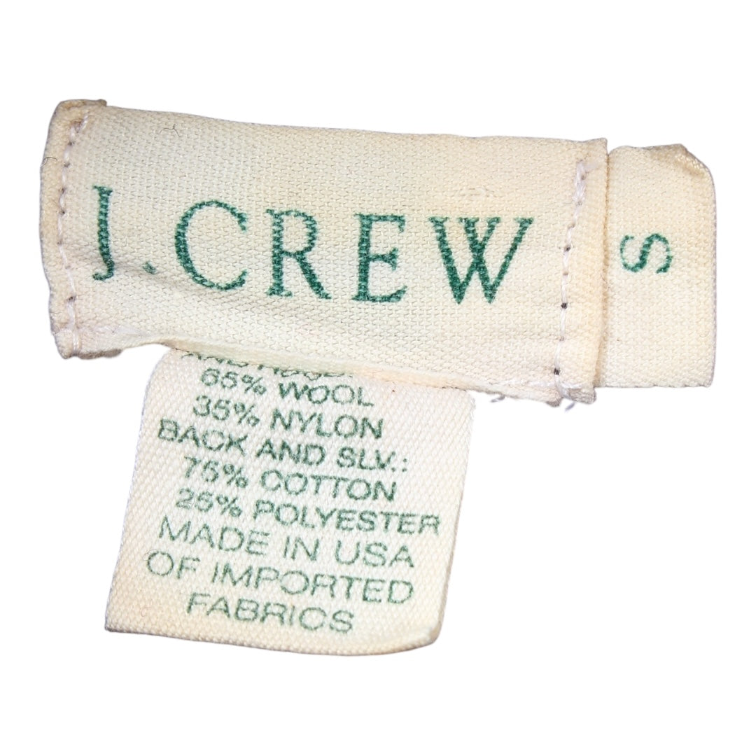 90s J crew wool blend button up hoodie Medium