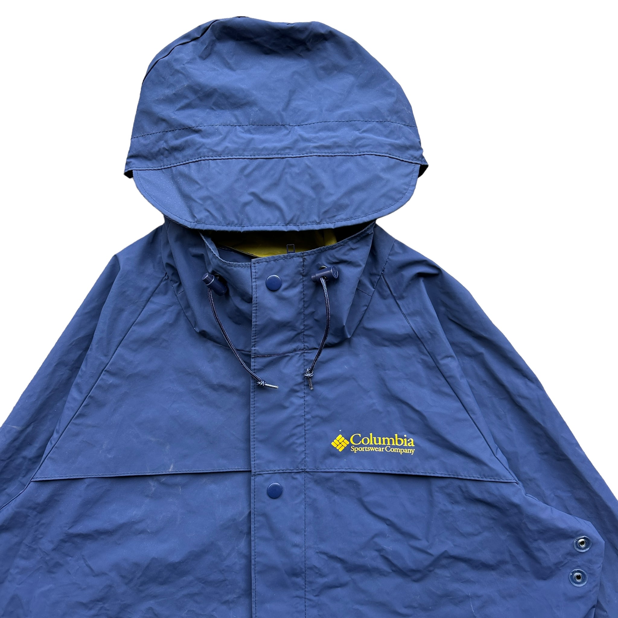 90s Columbia rubbery rain jacket medium