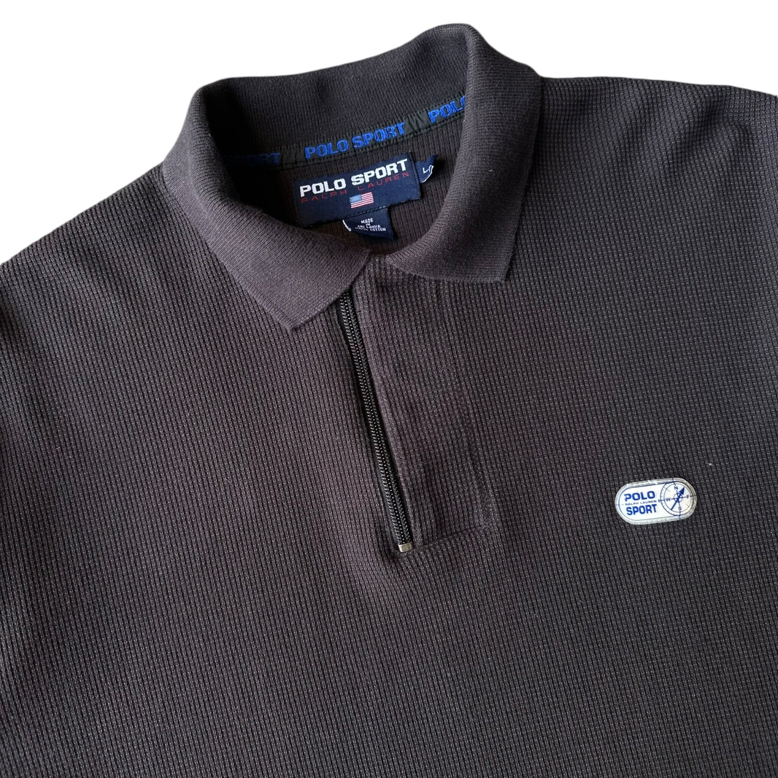 90s polo sport long sleeve zip polo large – Vintage Sponsor