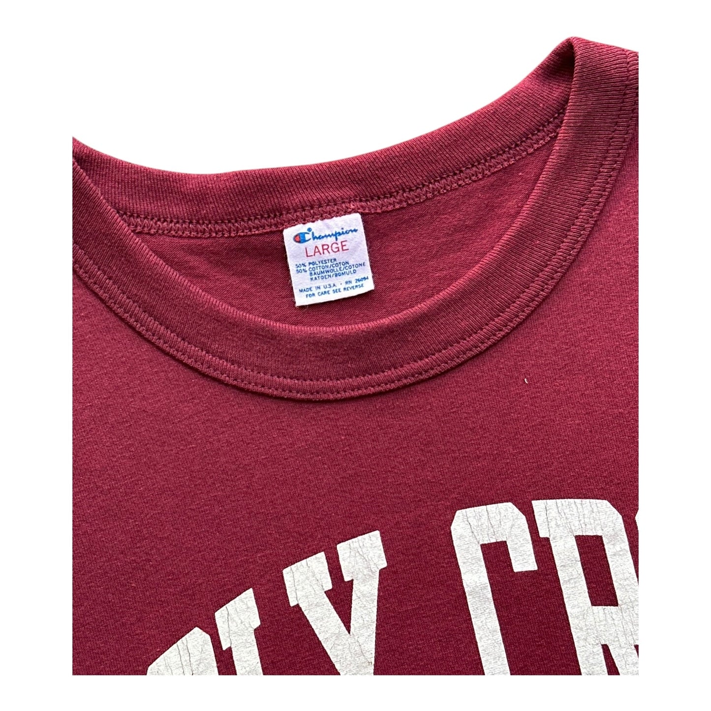 80s Holy cross basketball tee small