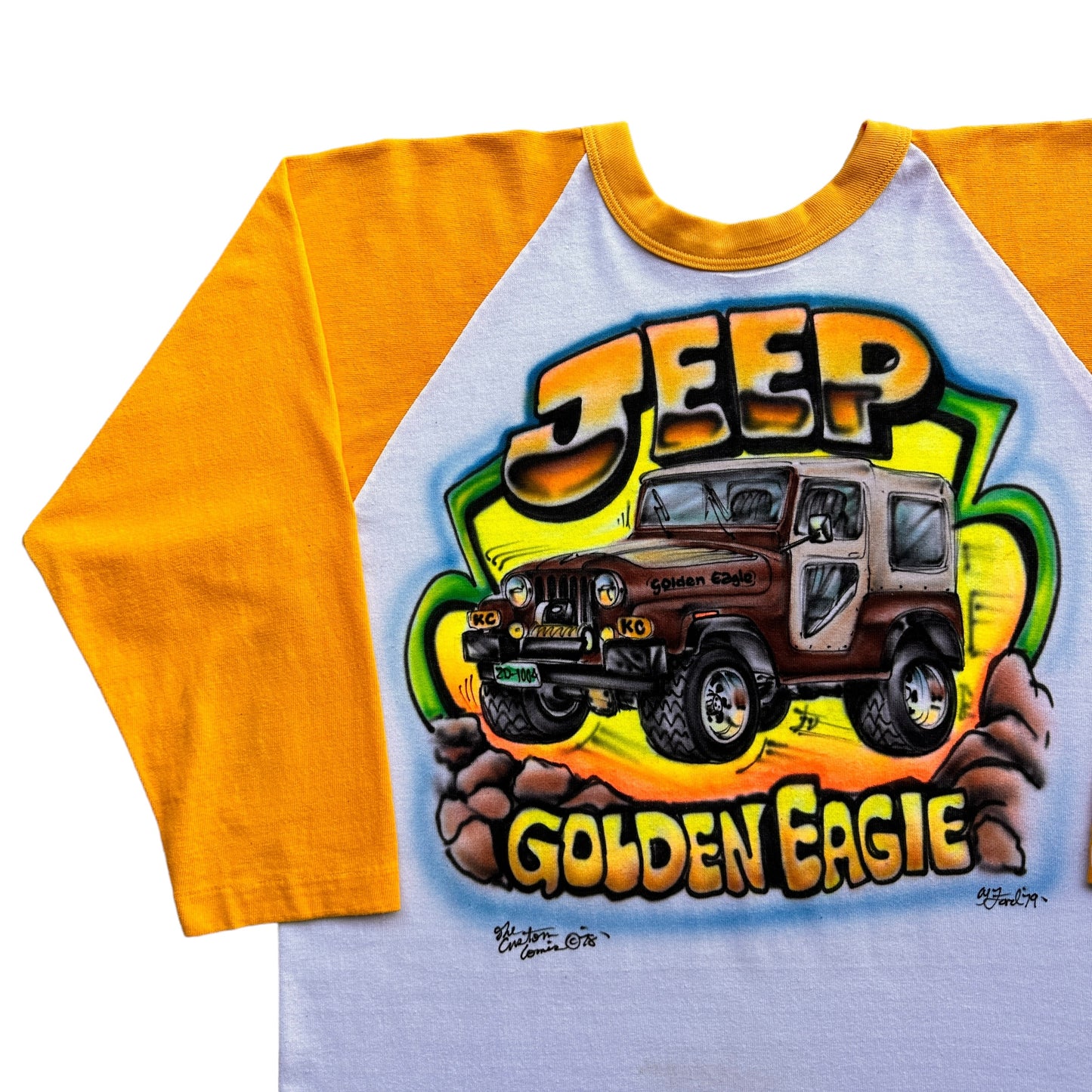 70s Jeep golden eagle airbrushed tee large