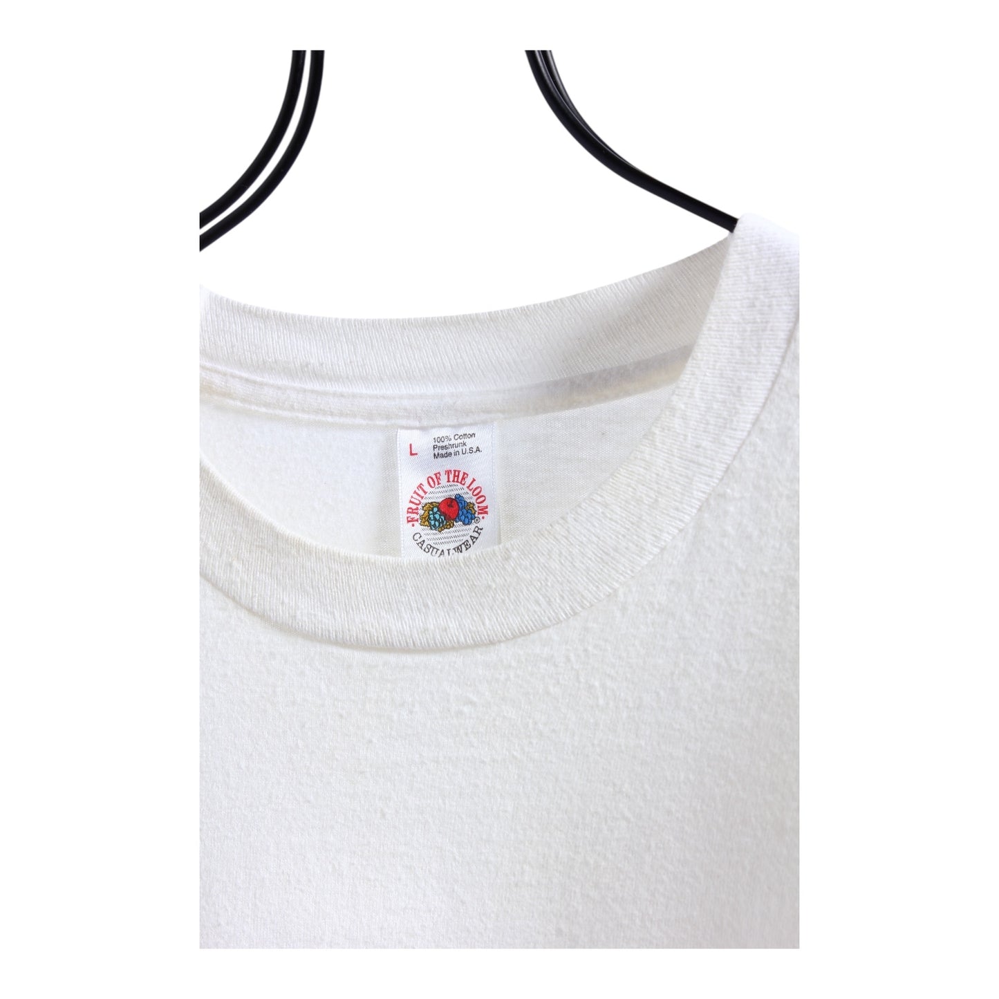 90s Blank white pocket tee large