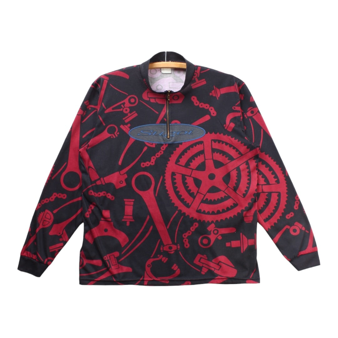 90s Sugio bike parts shirt large