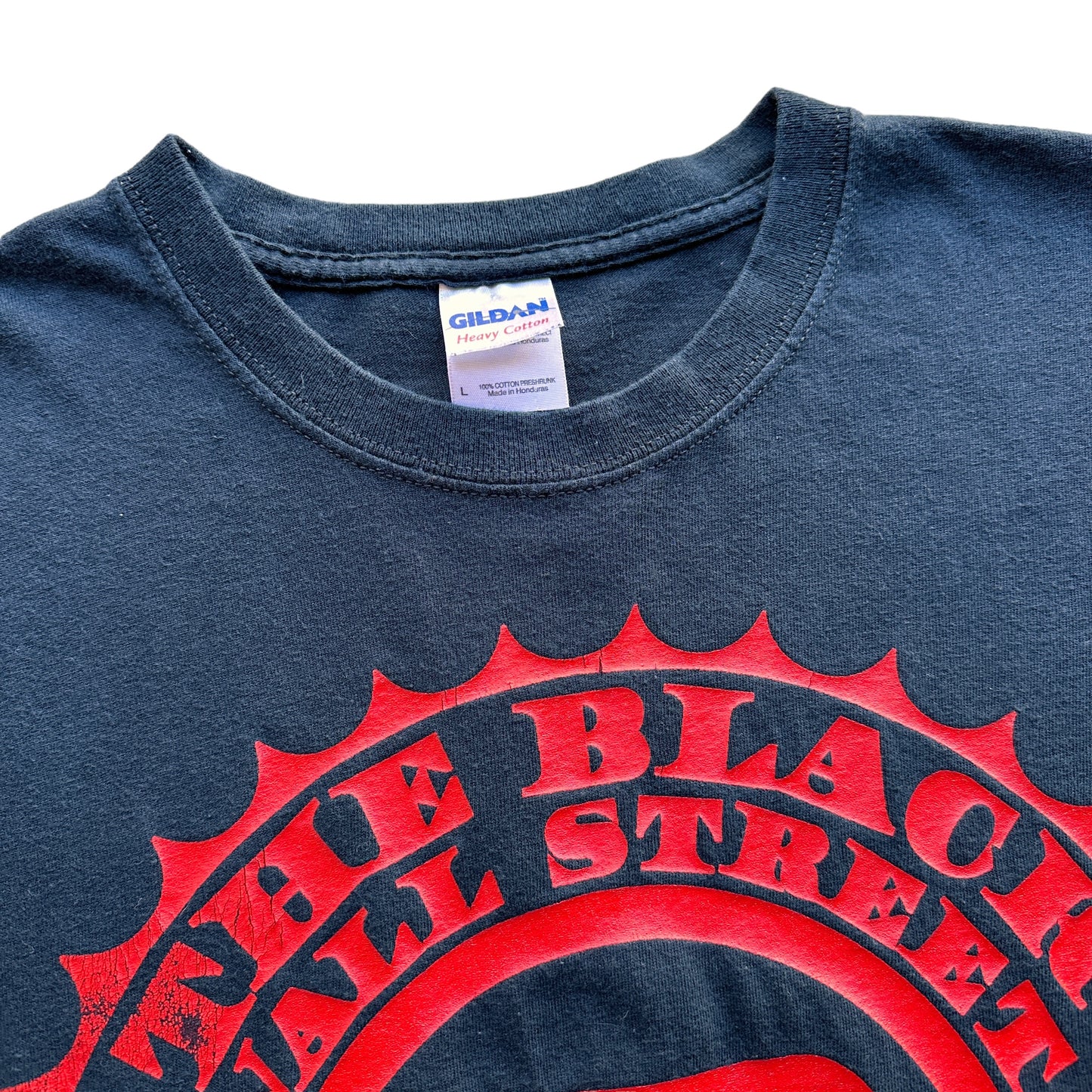 Black wall street tee medium