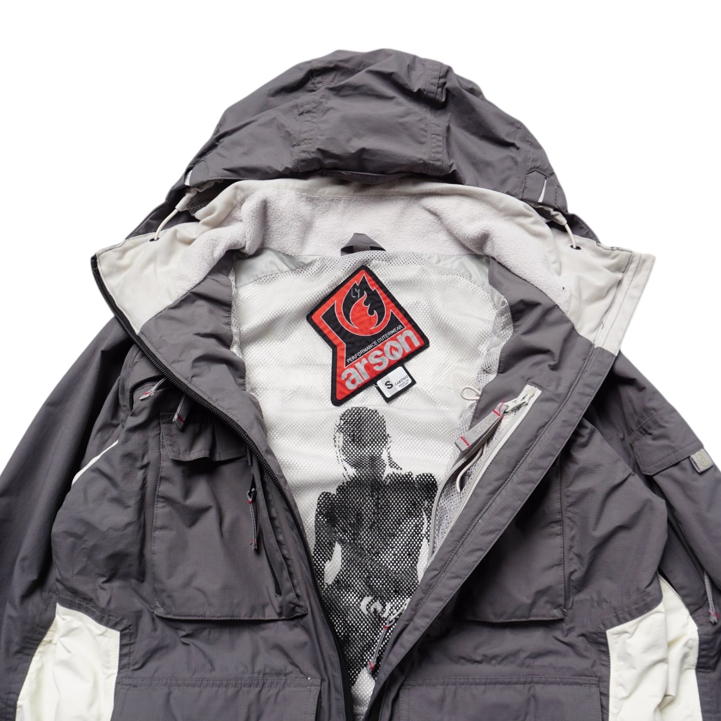 Y2K Arson multi pocket snowboard jacket Small