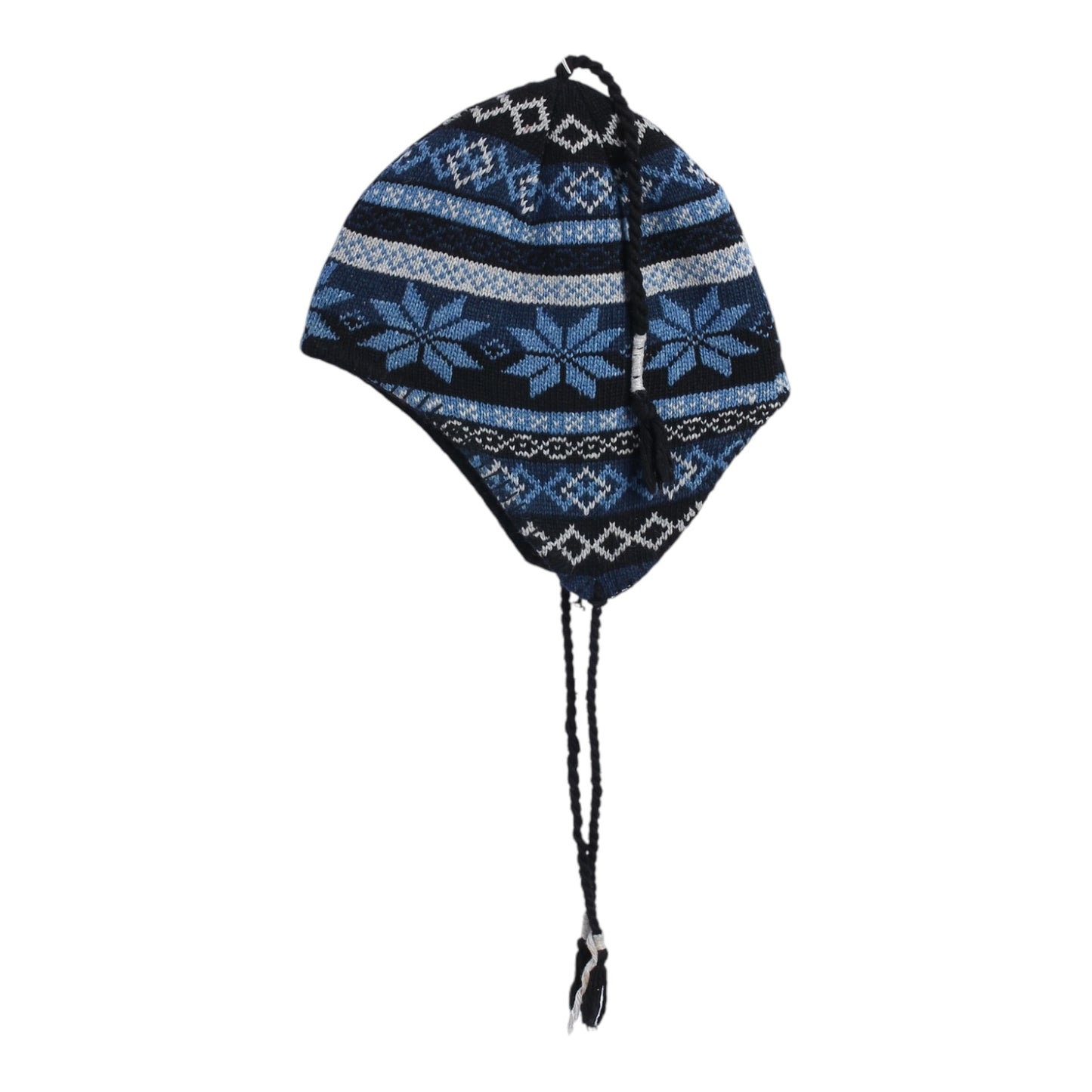 Wool earflap tassle beanie