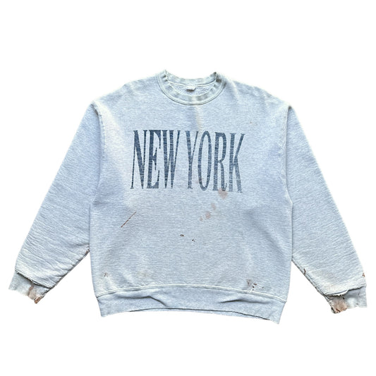 90s Heavyweight new york sweatshirt thrashed large