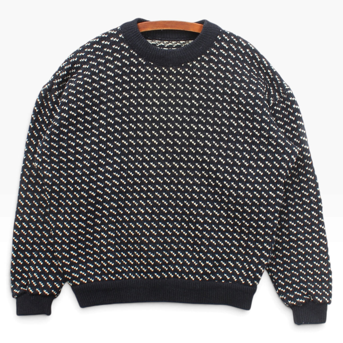 80s LL Bean wool birdseye sweater Large