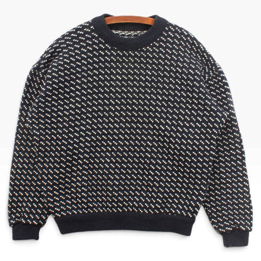 80s LL Bean wool birdseye sweater Large