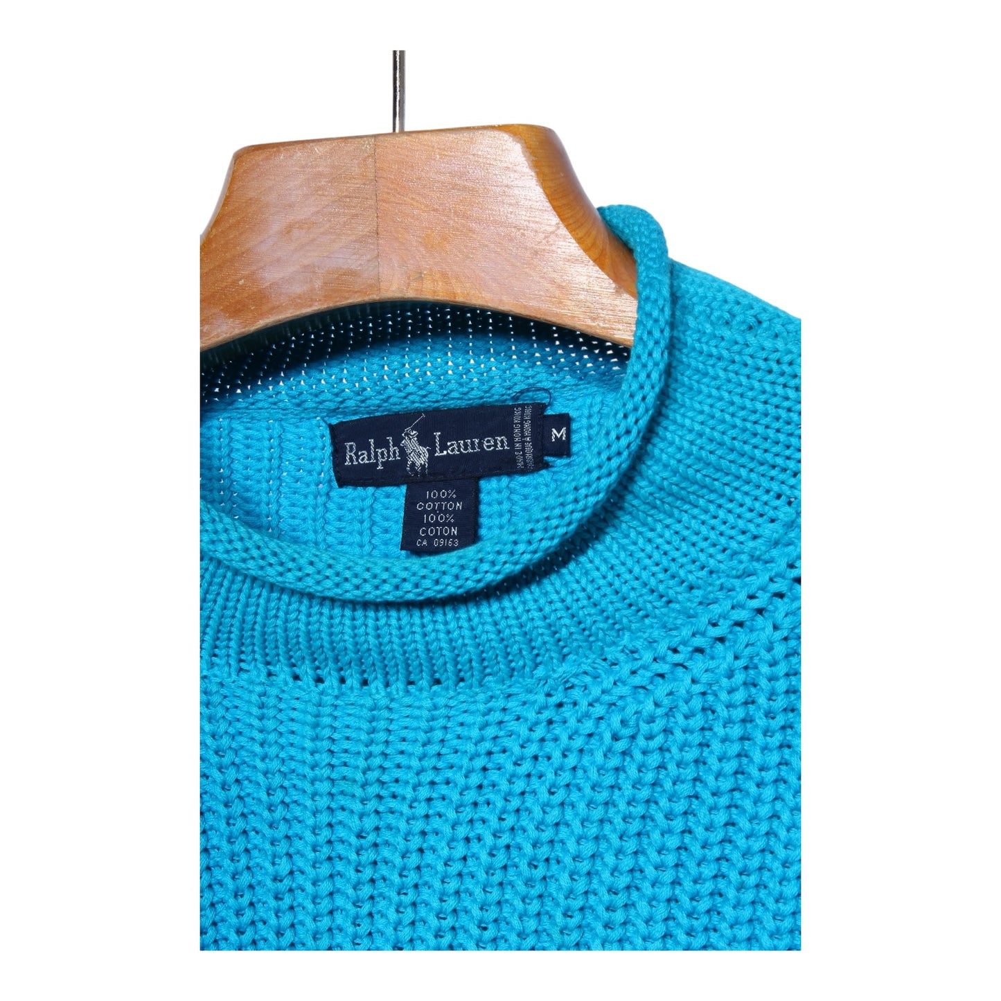 80s Polo Ralph Lauren rollneck cotton sweater Small