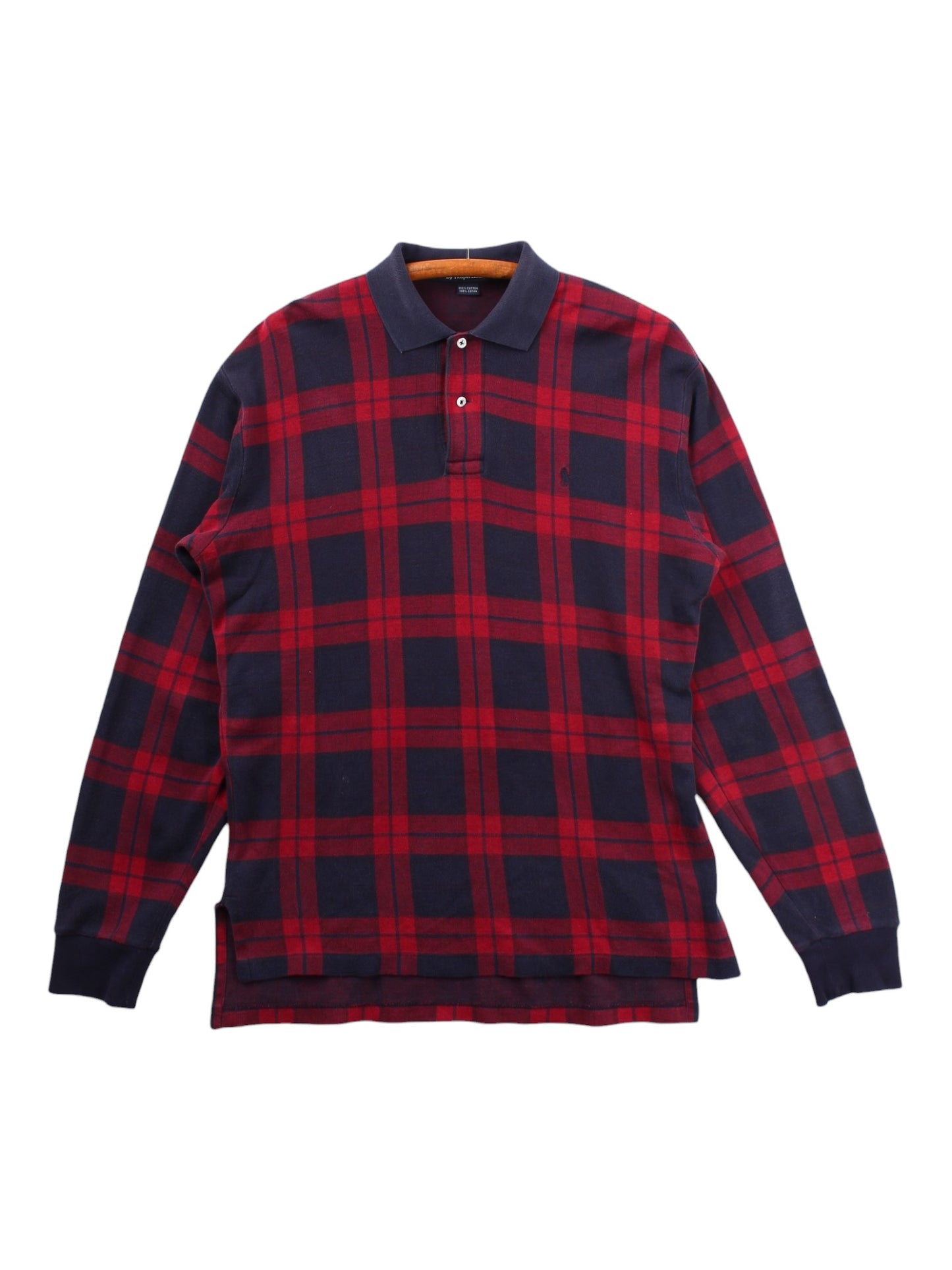 90s Polo Ralph Lauren plaid polo shirt medium