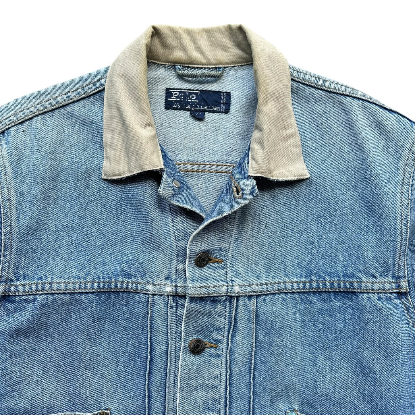 80s Polo Ralph Lauren western denim jacket small