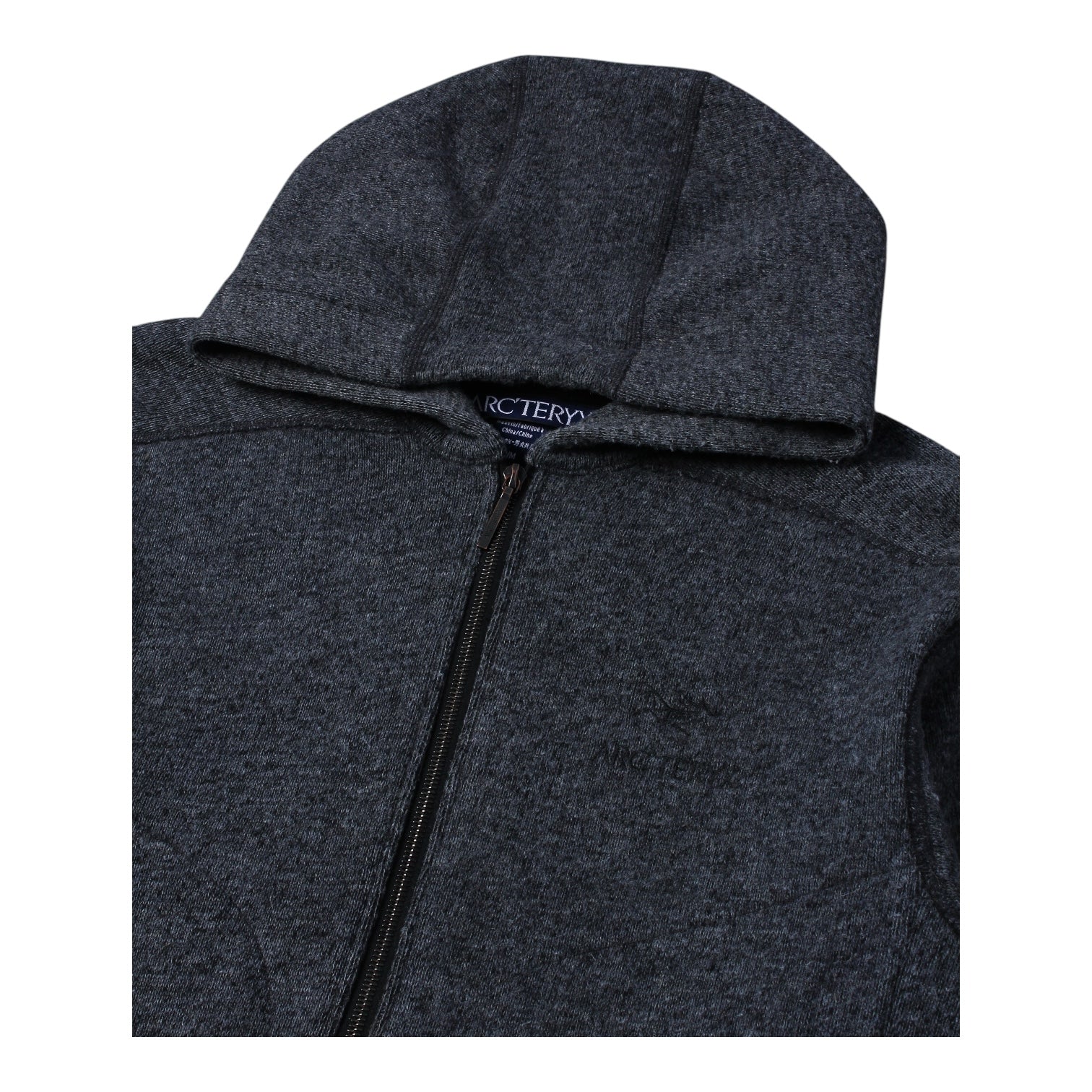 Early 2000s Arc'teryx gothic hood wool blend light grey medium