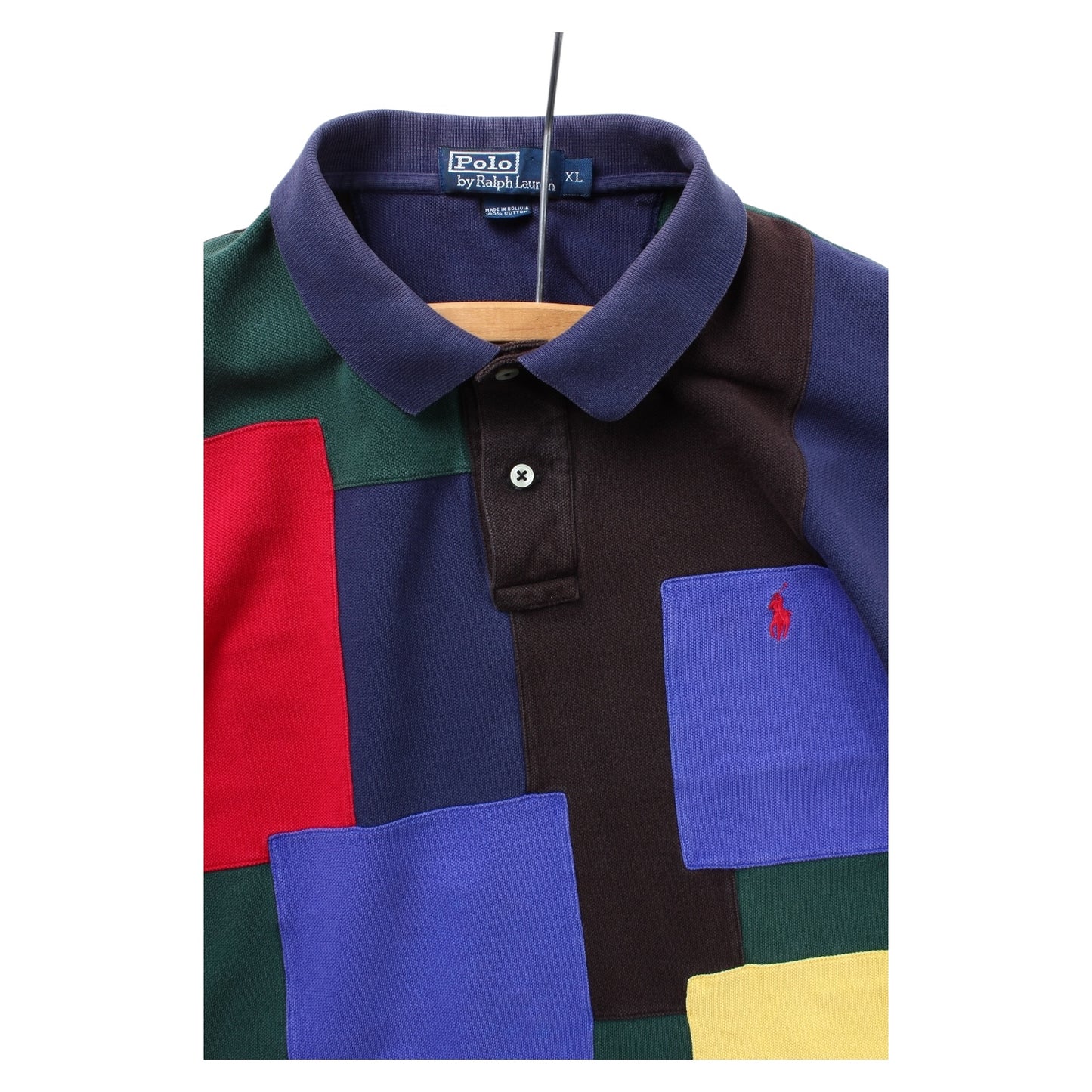 90s Polo Ralph Lauren patchwork polo XL