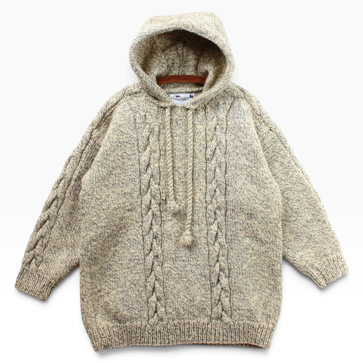 Winter houses hooded wool sweater Large