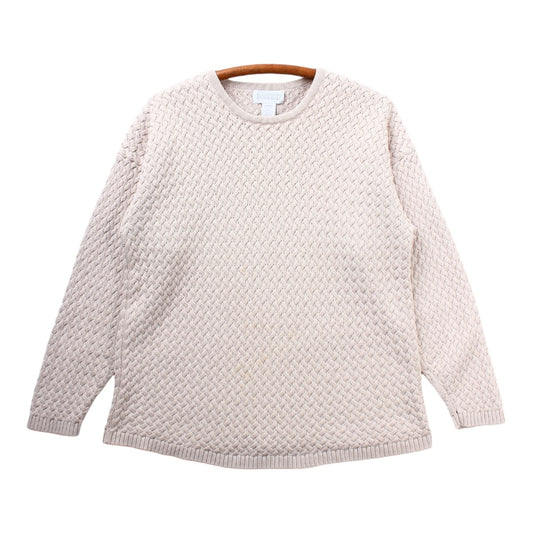 Landsend cotton woven sweater Small fit