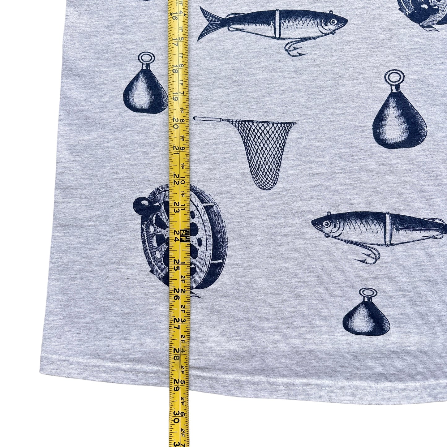 All over fishing print tee XL