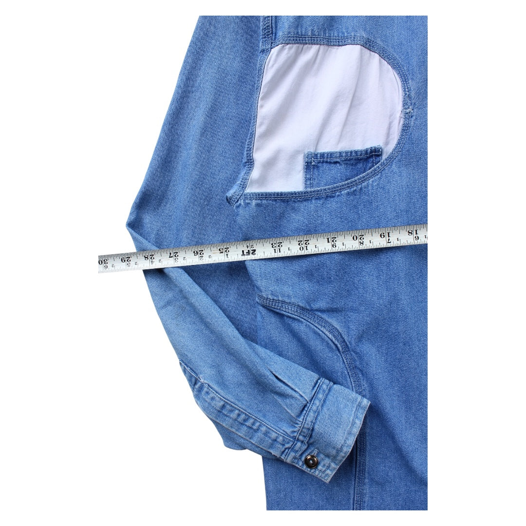 80s Denim pocket design shirt XL