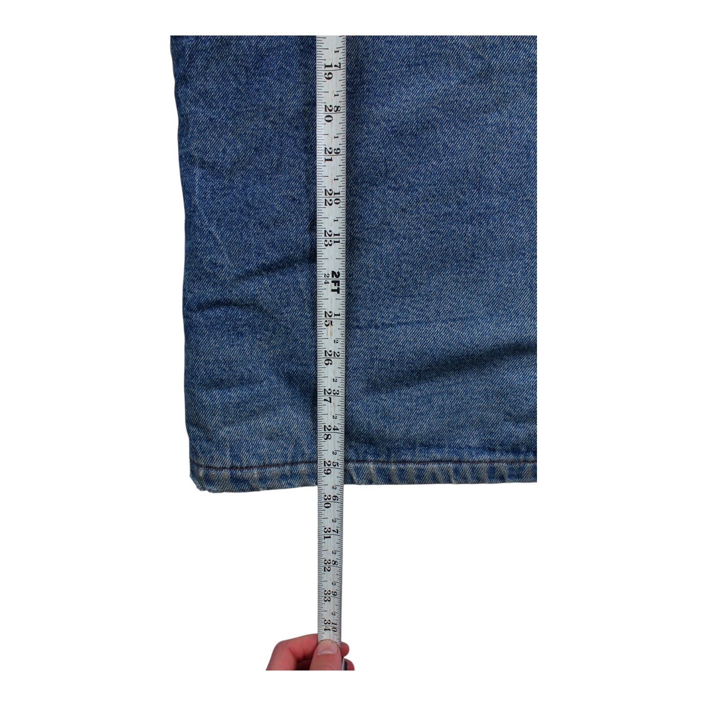 Well worn denim chore coat large