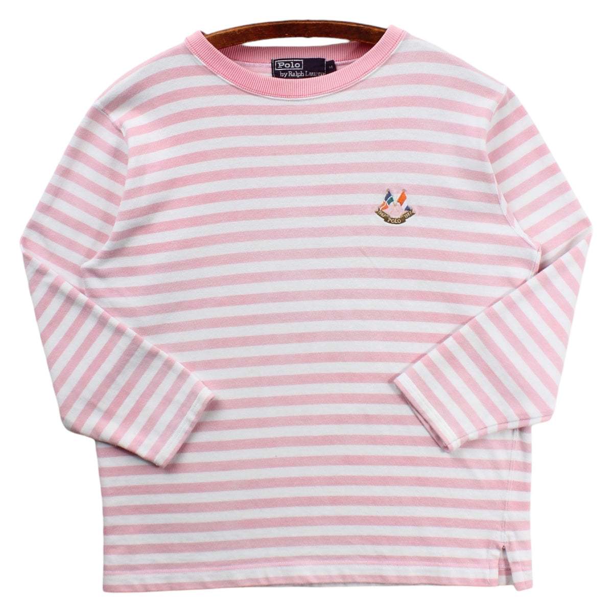 1987 Polo Ralph Lauren cross flags 3/4 sleeve shirt Small