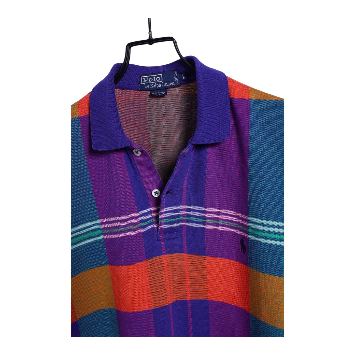 90s Polo Ralph Lauren plaid polo medium