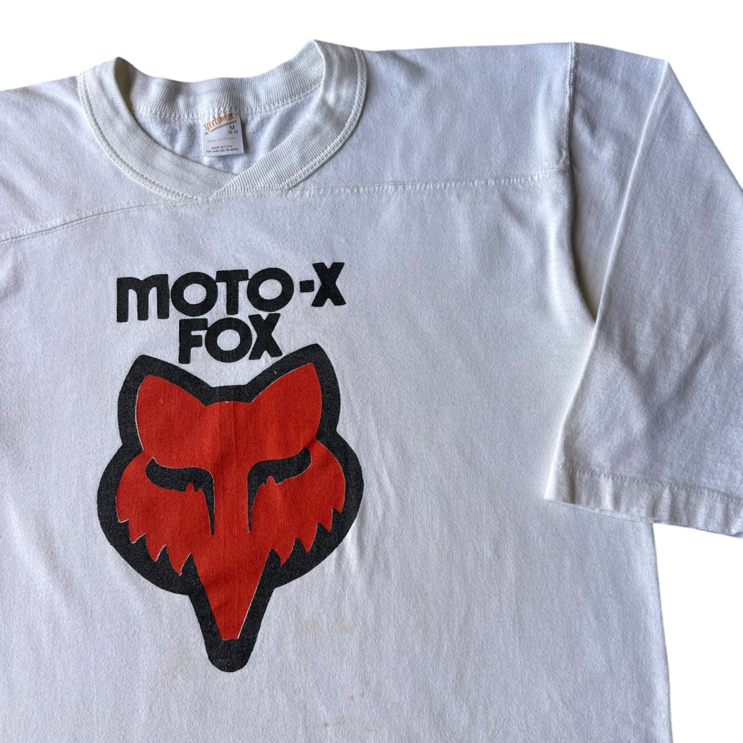 80s Moto-x fox racing 3/4 sleeve Small