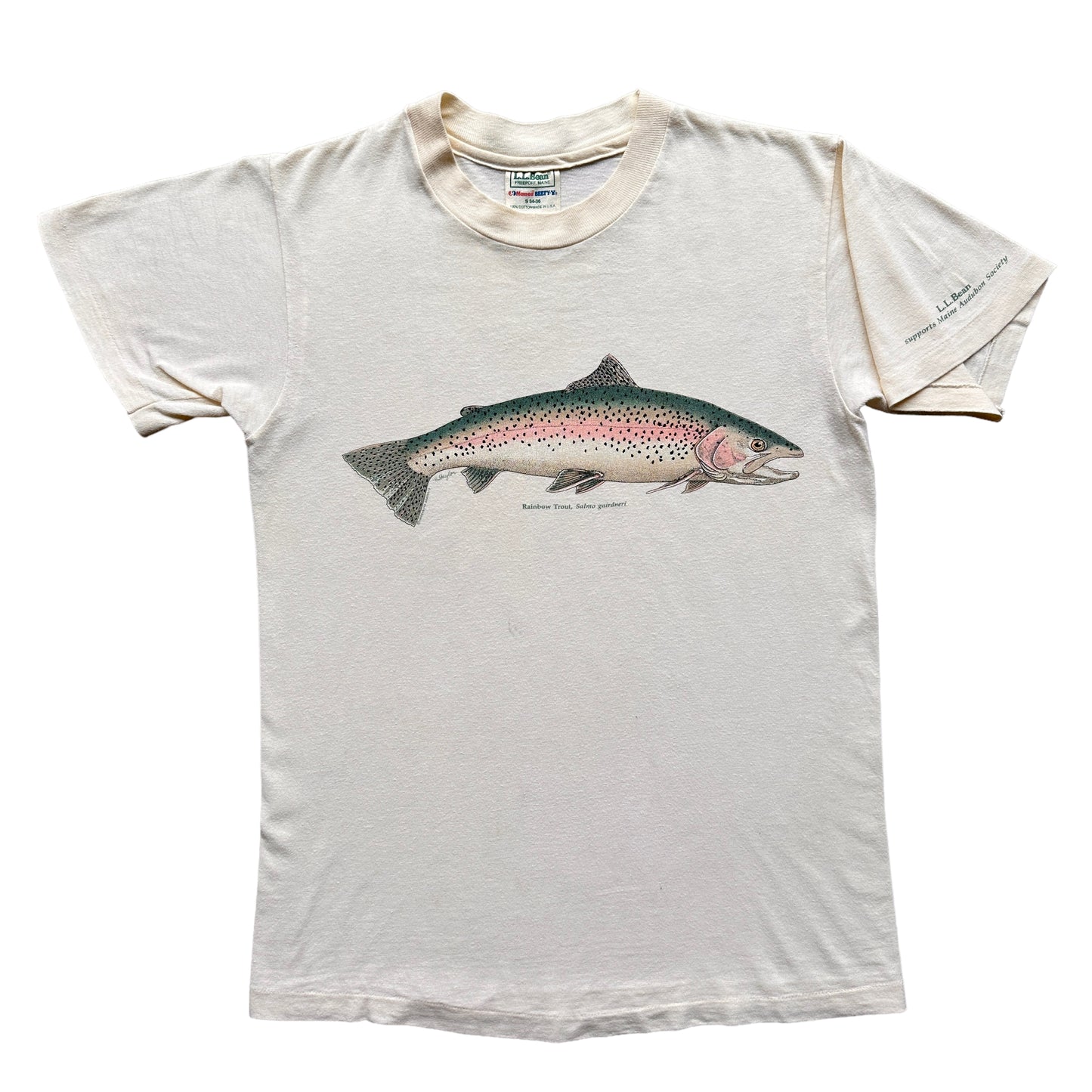 LL Bean rainbow trout tee small