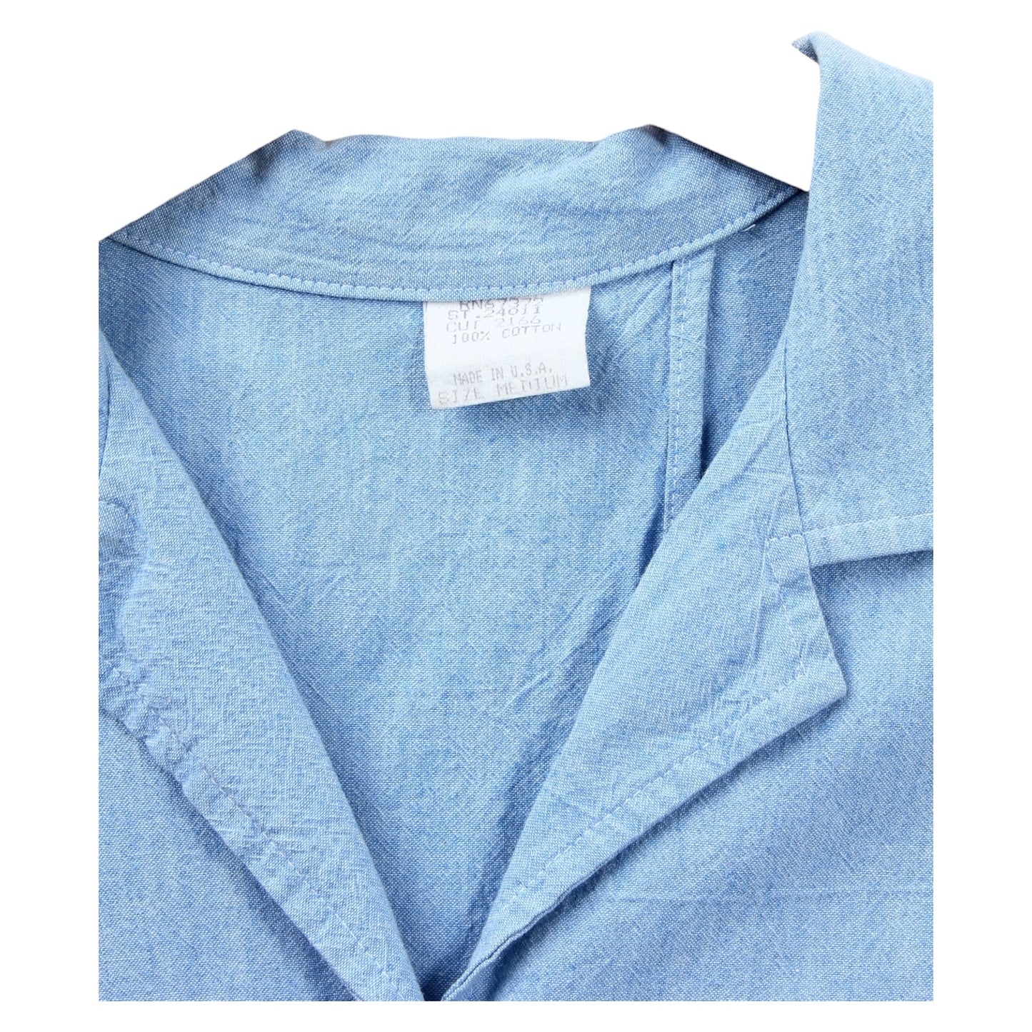 80s Jimmy’z chambray beach shirt slit back large