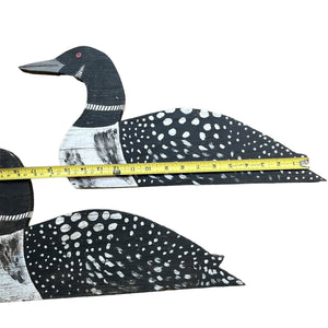Hand painted LOON double sided wood display