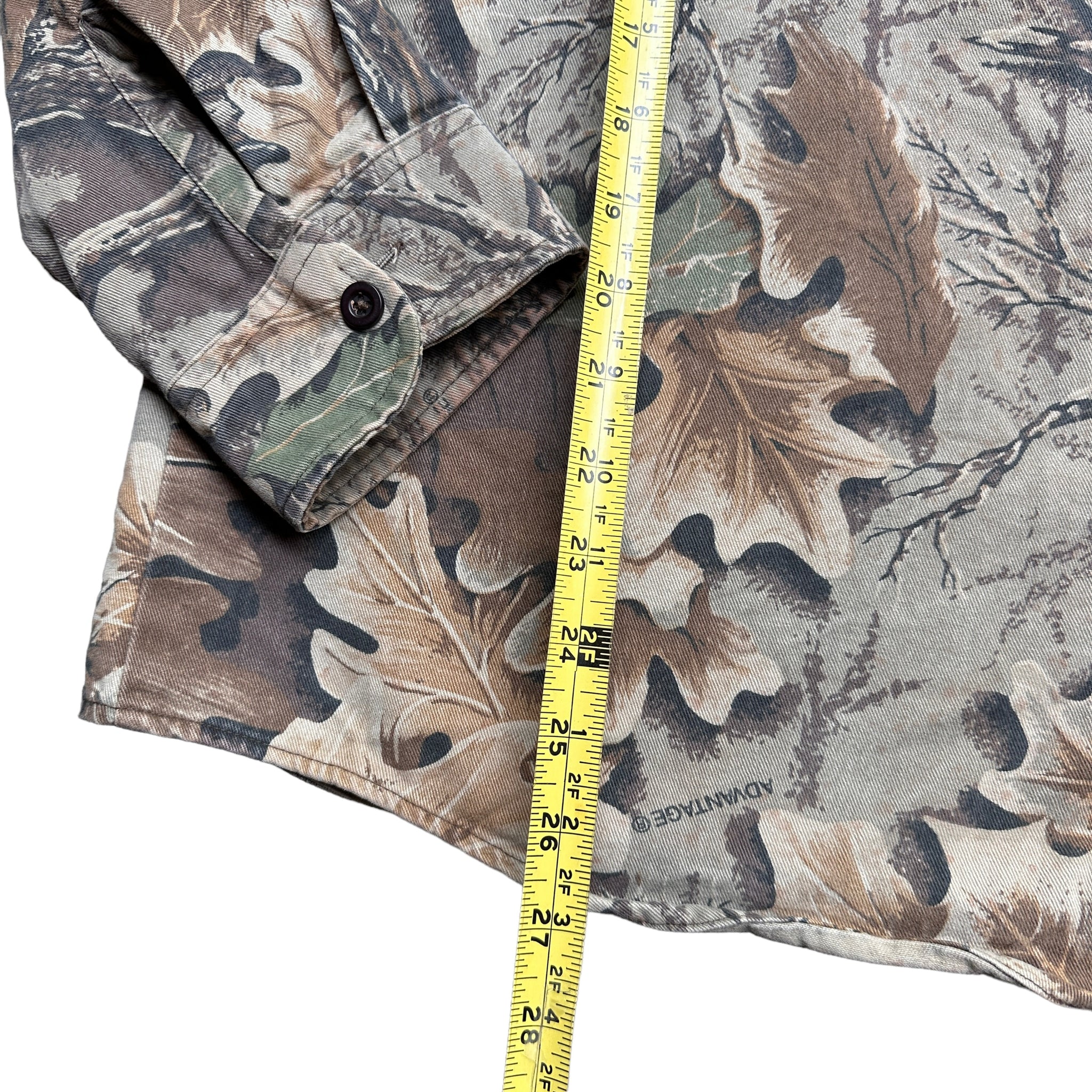 80s Leaf camo button up shirt XL