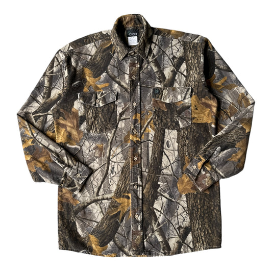 90s real tree camo chamois shirt medium