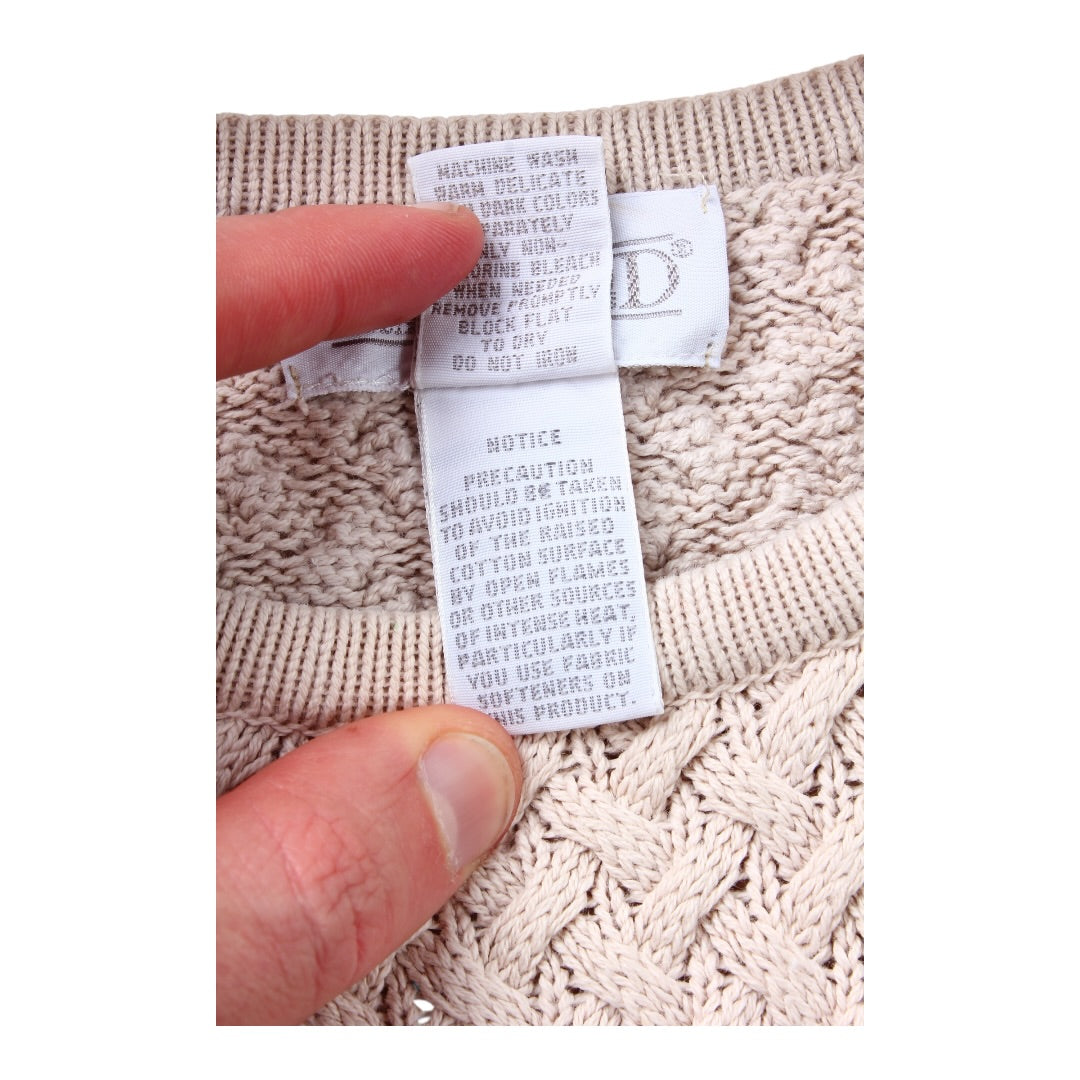 Landsend cotton woven sweater Small fit