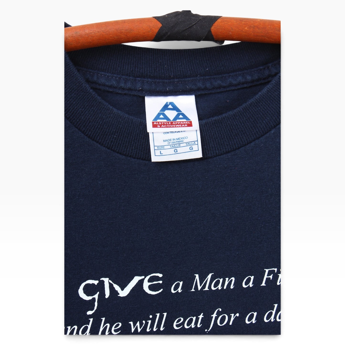 give a man to fish tee large