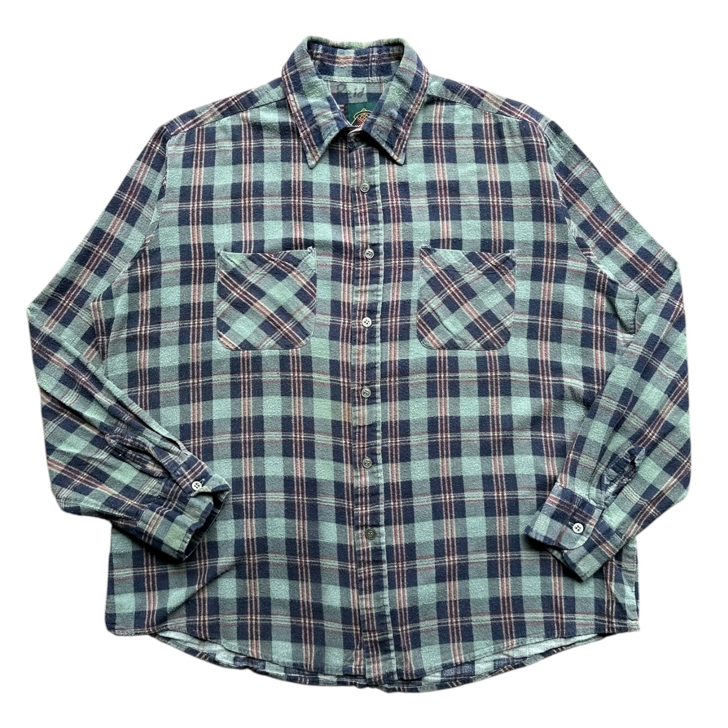 80s cotton flannel shirt large