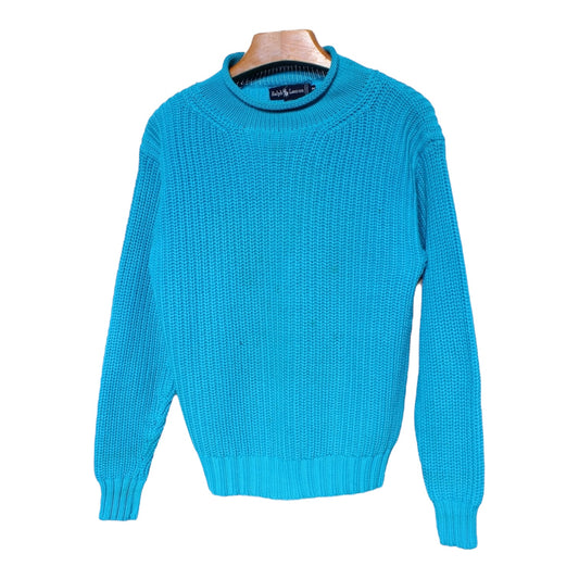 80s Polo Ralph Lauren rollneck cotton sweater Small