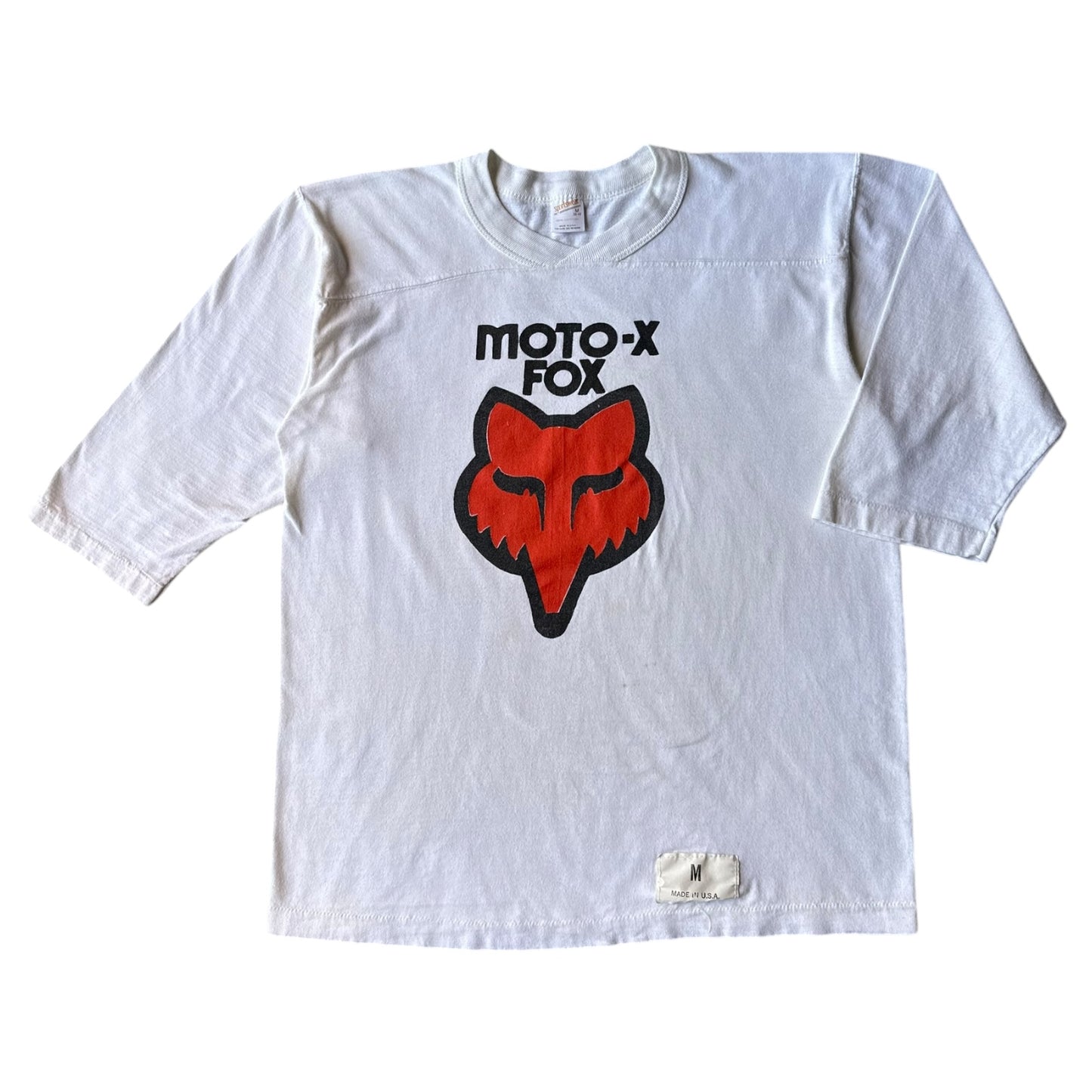 80s Moto-x fox racing 3/4 sleeve Small