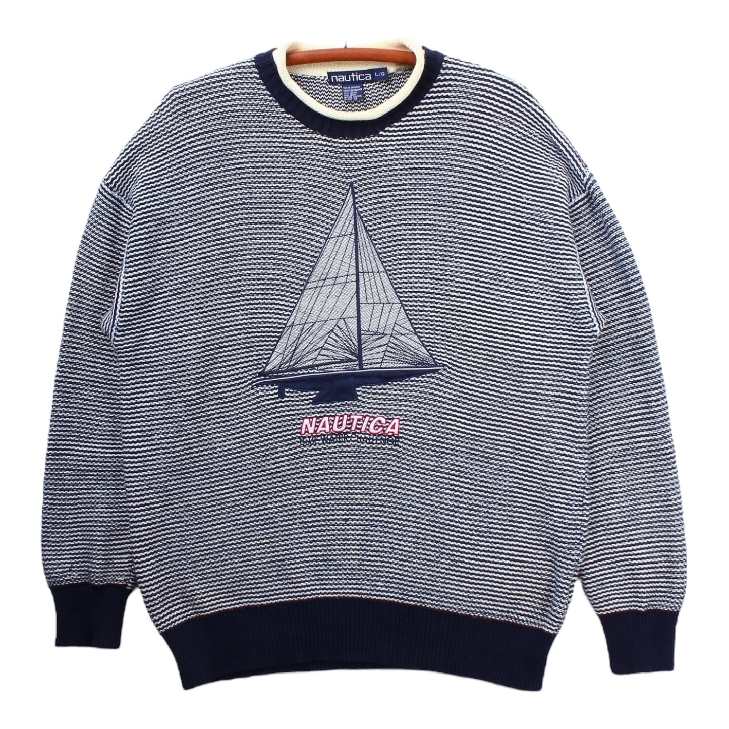 90s Nautica sailboat rollneck large