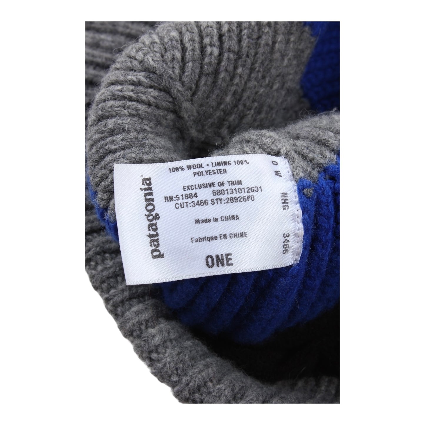 2000 Patagonia wool brimmed beanie